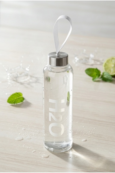 Tohana H2O Askılı Cam Matara 500 Ml Su Şişesi, Sporcu Suluğu