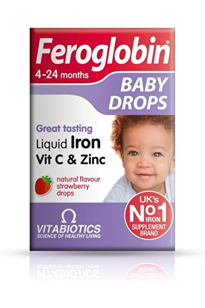 Vitabiotics Feroglobin Baby Drops Natural Strawberry | Gentle Liquid Iron for...