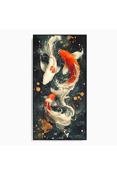 Luxcanva Tablou Canvas Alchimie in Apa 70x140 cm cu Rama Negru Alchimie in Ap...