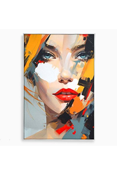 Luxcanva Tablou Canvas Frumusete Cromatica 80x120 cm cu Rama Argintiu Frumuse...