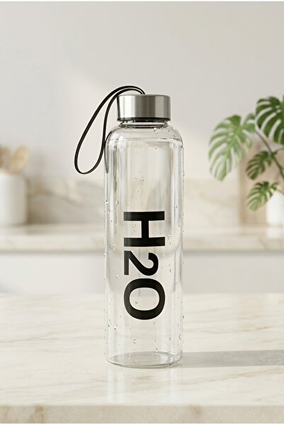 Tohana H2O Askılı Cam Matara 500 Ml Su Şişesi, Sporcu Suluğu