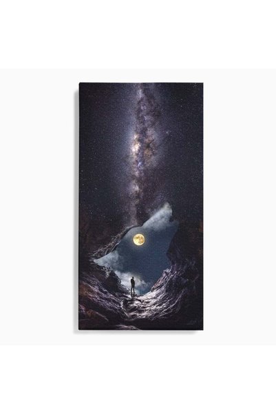 Luxcanva Tablou Canvas Glasul Universului 70x140 cm pe Sasiu Lemn Glasul Univ...