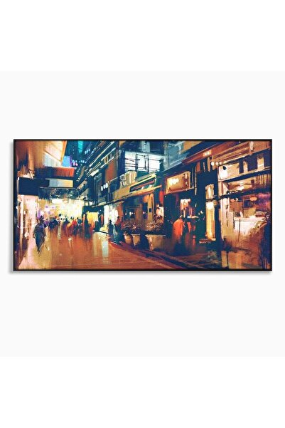Luxcanva Tablou Canvas Aleile Vietii 120x60 cm cu Rama Negru Aleile Vietii Vi...