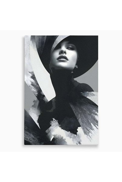 Luxcanva Tablou Canvas Poem in Alb si Negru 100x150 cm pe Sasiu Lemn Poem in ...