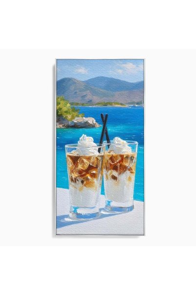 Luxcanva Tablou Canvas Escapada cu Gust 60x120 cm cu Rama Argintiu Escapada c...