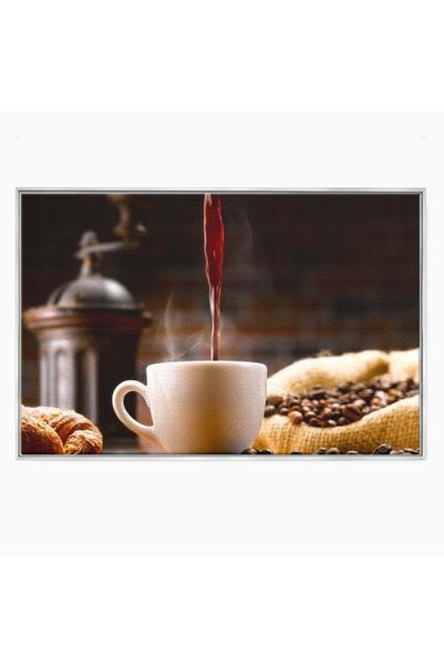 Luxcanva Tablou Canvas Picaturi Perfecte 150x100 cm cu Rama Argintiu Picaturi...