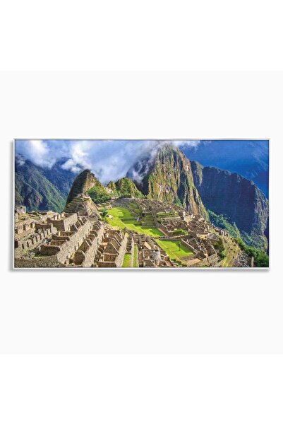 Luxcanva Tablou Canvas Orasul Pierdut al Incasilor 120x60 cm cu Rama Argintiu...