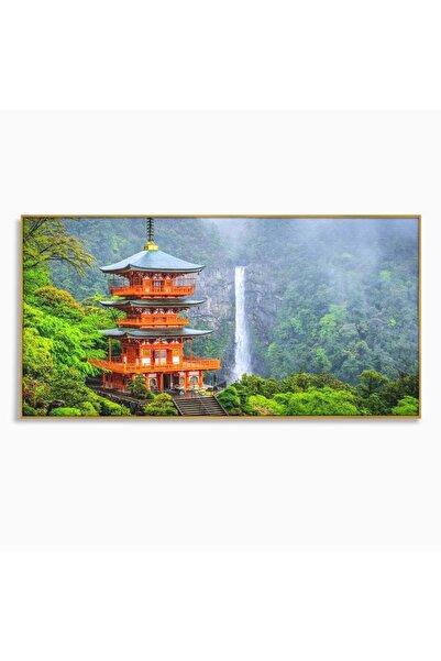 Luxcanva Tablou Canvas Linistea Japoniei 120x60 cm cu Rama Auriu Linistea Jap...