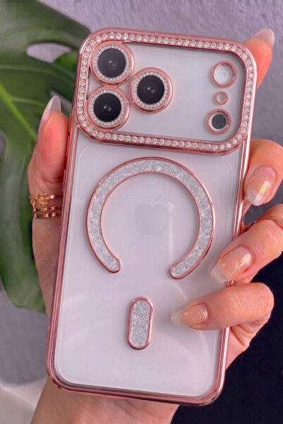 Rivor Apple iPhone 17 Pro Max/18 Pro Max Uyumlu Kılıf Kamera Korumalı Simli M...