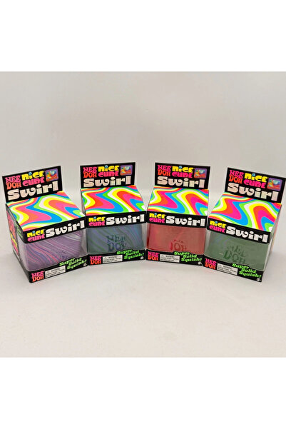 Schylling Nee Doh Nice Cube Swirl Renkli Küp Squishy Oyuncak