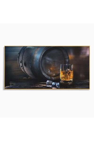 Luxcanva Tablou Canvas Imbatranit cu Stil 100x50 cm cu Rama Auriu Imbatranit ...