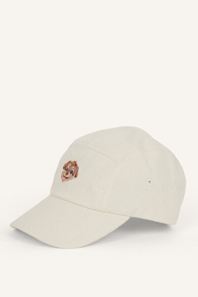 DeFacto Animal Figure Embroidered Corduroy Baseball Cap Baby Boy H7344A526Wn