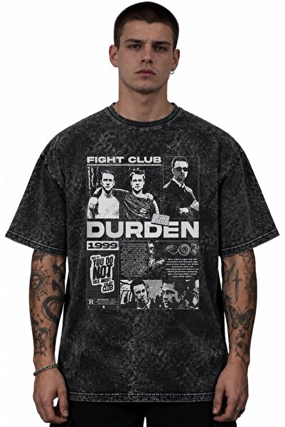 SEVBANO Fight Club Tyler Durden Legend Film Tricou imprimat unisex oversize v...