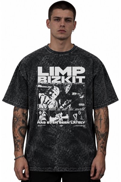 SEVBANO Limp Bizkit Rock Metal Music Band Printed Unisex Oversize Vintage Was...