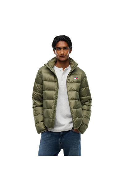 Tommy Hilfiger Men's Brand Logo Khaki Coat Suitable for Daily Use
