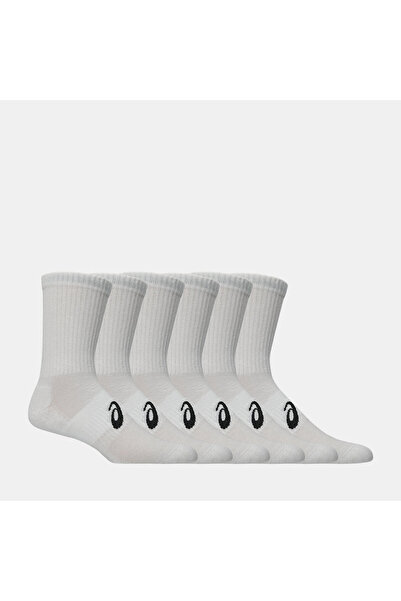 Asics 6 PACK CREW SOCK Unisex Cream/Black Koşu Çorabı 3033C302-100