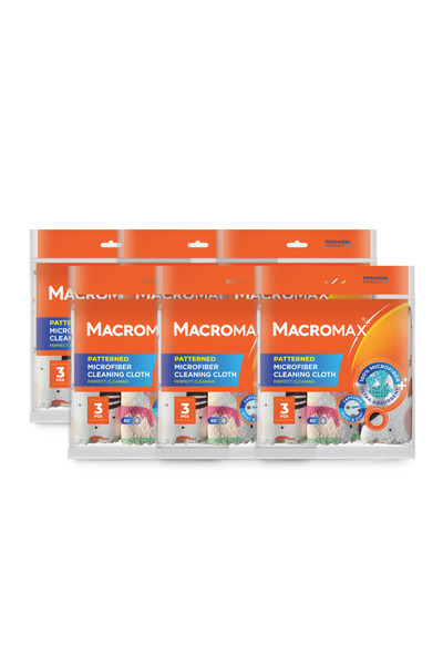 S.Martino 6x lavete din microfibră cu model MACROMAX, 3 bucăți.