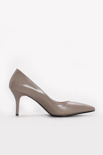 FAST STEP Genuine Leather Mink Women's Thin Heel Shoes 322Za1882