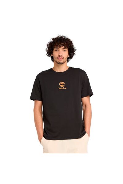 Timberland STACK LOGO Κοντομάνικο Μπλουζάκι TB0A6WWT001-001 Μαύρο