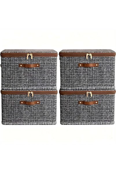 GENERAL Pabroch's Storage Box with Foldable Fabric Organizer Design Made of C...