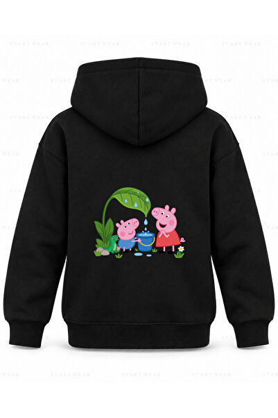 SVART WEAR Παιδικό φούτερ με κουκούλα Peppa Pig Damla Toplayıcı με στάμπα σε ...
