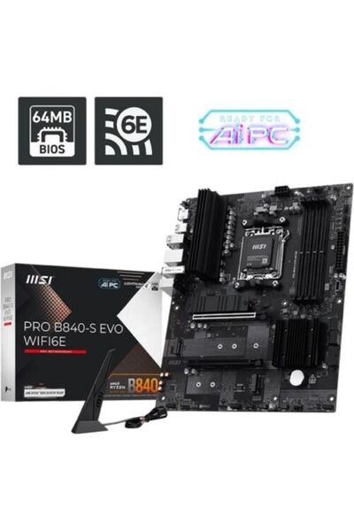 MSI Placa de baza AM5 B840 ATX DDR5 WiFi6e BT5.3 PRO B840-S EVO