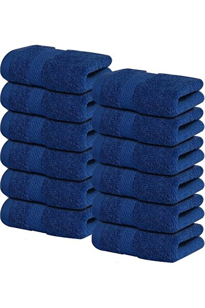 Infinitee Xclusives [12 Pack] Premium Tranquil Navy Wash Cloths and Face Towe...