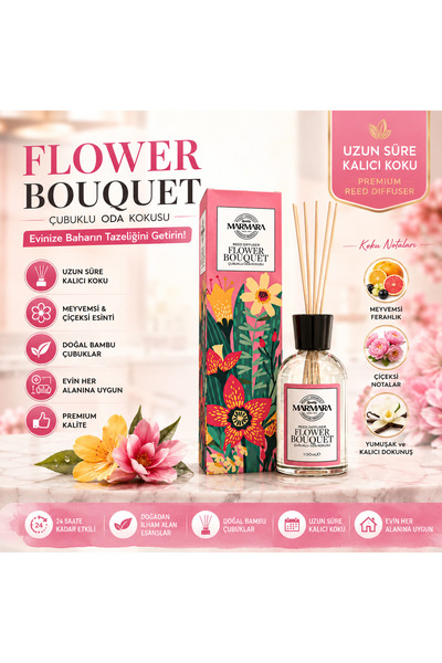 Marmara FLOWER BOUQUET BAMBU ÇUBUKLU ODA KOKUSU 100 ML