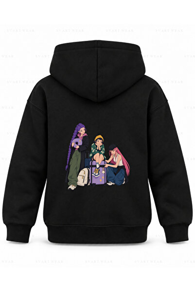 SVART WEAR KPop Demon Hunters Kofer Prijateljstvo Tiskana Crna Dječja Majica ...