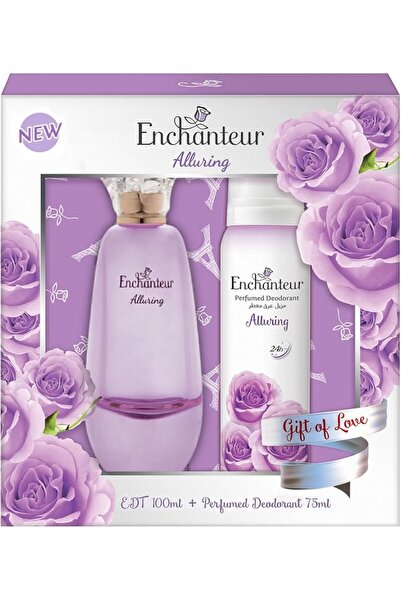 ENCHANTEUR EDT & Perfumed Deodorant Giftpack- Alluring, Gift Of Love, 100ml +...