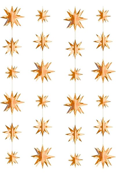 Wanna Party Gold Party Decorations Star Garlands Swirls Streamer Gold 3D Star...