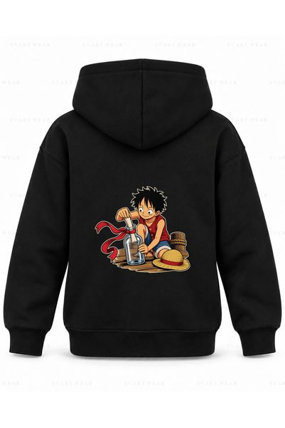 SVART WEAR One Piece Invitation in a Bottle Printed Black Children's Hooded S...