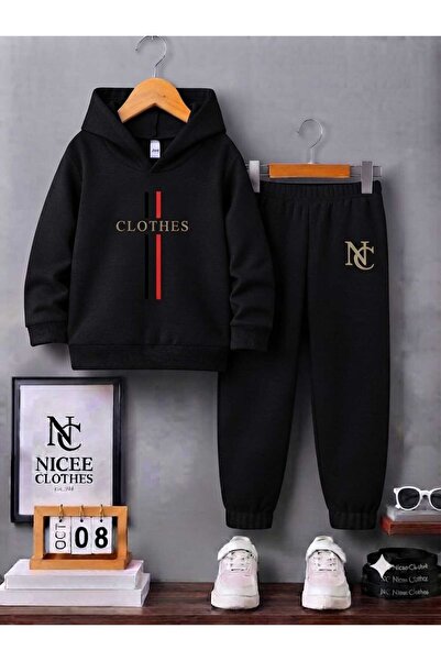 Leto Lykia Children's Tracksuit Set Unisex (Clothes with Vertical Stripes Win...