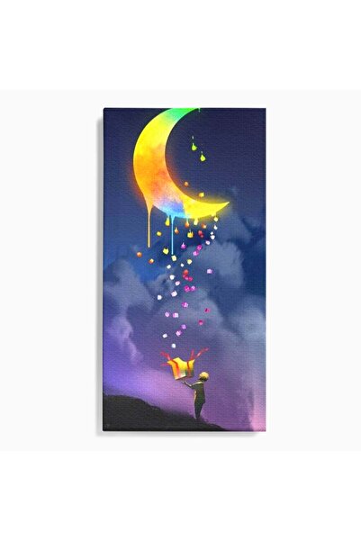 Luxcanva Tablou Canvas Luna Care Daruieste 60x120 cm pe Sasiu Lemn Luna Care ...
