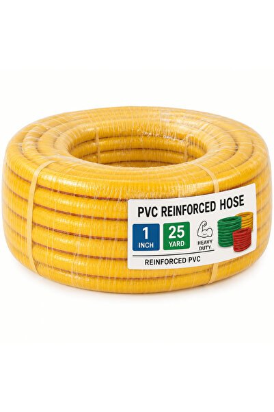 AL ARQAM 1 Inch x 25 Yard PVC Reinforced Garden Hose, Heavy Duty Flexible Wat...