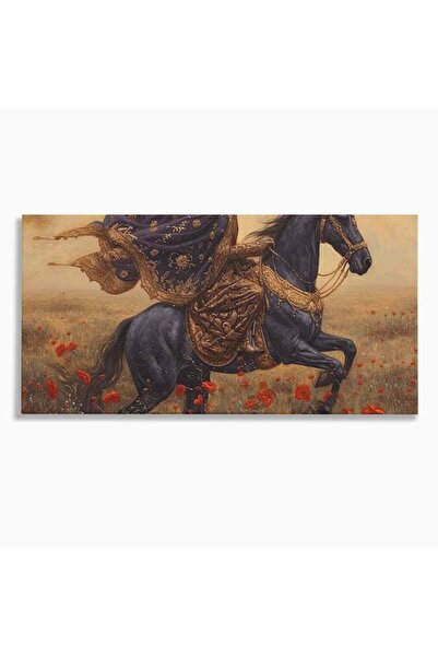 Luxcanva Tablou Canvas Galop Printre Maci 120x60 cm pe Sasiu Lemn Galop Print...