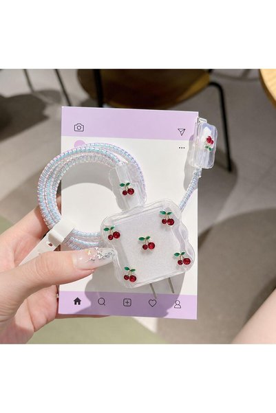 Aytun moda 18W/20W/25W Uyumlu Şarj Kılıfı, Şarj Kablosu Örme Aparatı, Kablo K...