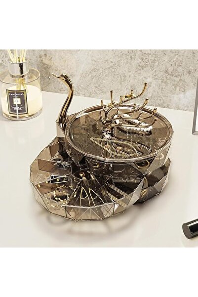 GENERAL Light luxury jewelry box multi-layer rotatable necklace jewelry box m...