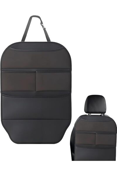 GENERAL Car Backseat Organizer - Pu Leather Car Storage with Multiple Pockets...