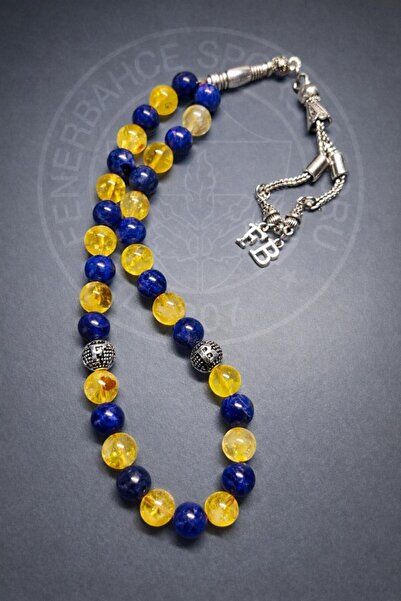 Home Fenerbahçe Fan Rosary – Citrine & Dumortierite Natural Stone 8 mm – Spec...