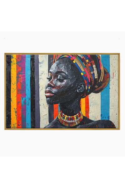 Luxcanva Tablou Canvas Poveste din Africa 150x100 cm cu Rama Auriu Poveste di...