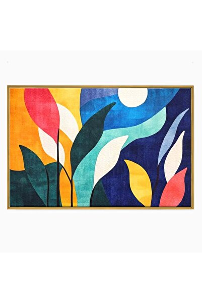Luxcanva Tablou Canvas Sub Lumina Lunii 120x80 cm cu Rama Auriu Sub Lumina Lu...