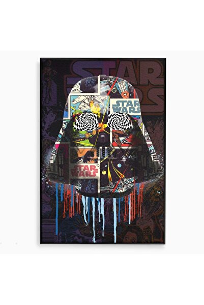 Luxcanva Tablou Canvas Star Wars 100x150 cm cu Rama Negru Star Wars Serial Di...