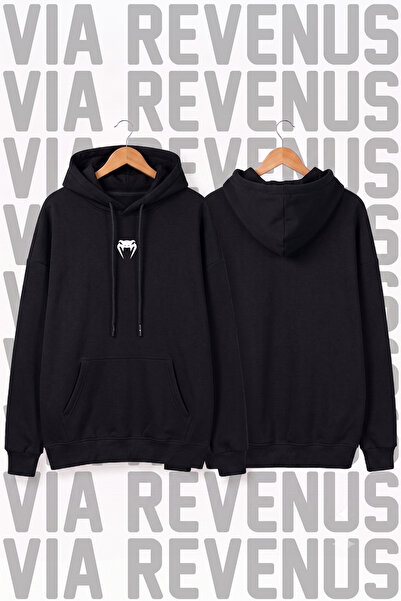 Vordevia Venom Mma Printed Unisex Wide Fit Hoodie - 3 Thread Fleece Hood Lini...