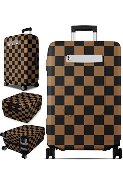 GENERAL Slohif Classic Checkered Luggage Cover Protector with Storage Pocket ...
