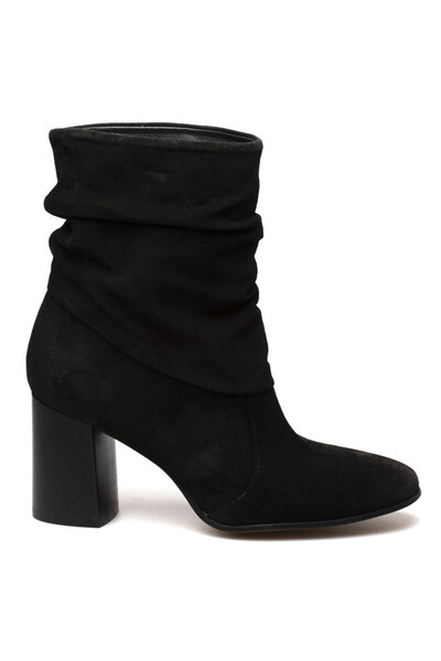 Kanna Suede Μποτάκια με Σούρα 19KI9641 Μαύρο