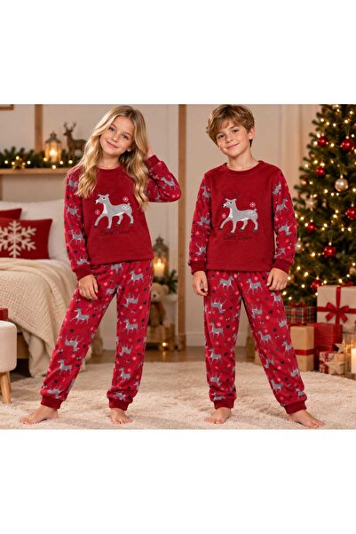 zahider Girls and Boys Christmas Special Pattern Long Sleeve Winter Pajama Set