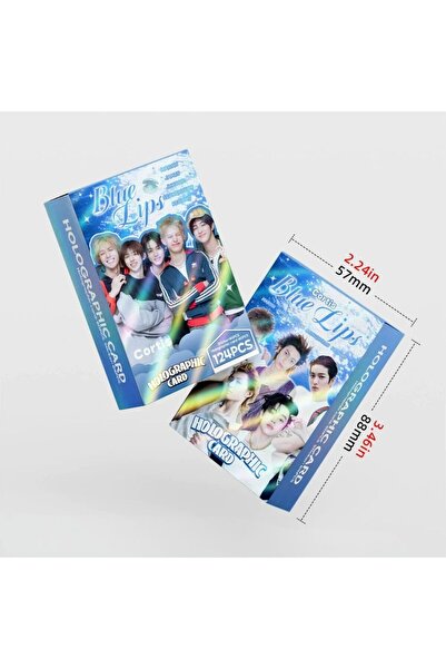 Kpop Dünyasi CORTIS '' Blue Lips '' Çift Yön Baskılı Hologramlı Lomo Card Seti (60 Pcs)