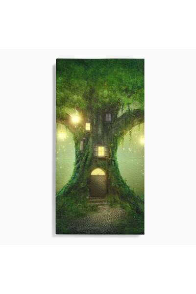 Luxcanva Tablou Canvas Copacul Viselor 70x140 cm pe Sasiu Lemn Copacul Viselo...