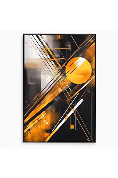 Luxcanva Tablou Canvas Impactul Viitorului 70x100 cm cu Rama Negru Impactul V...
